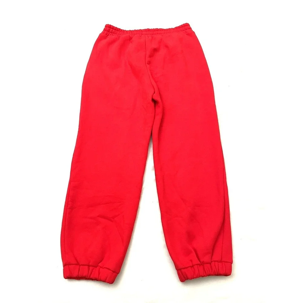 Comfrt Fleece Sweatpants Unisex Size XL Red Logo Casual Travel